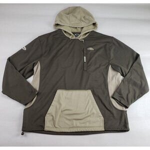 Drake Waterfowl System Hunting Hoodie Mens XL Green Tan Performance Pullover
